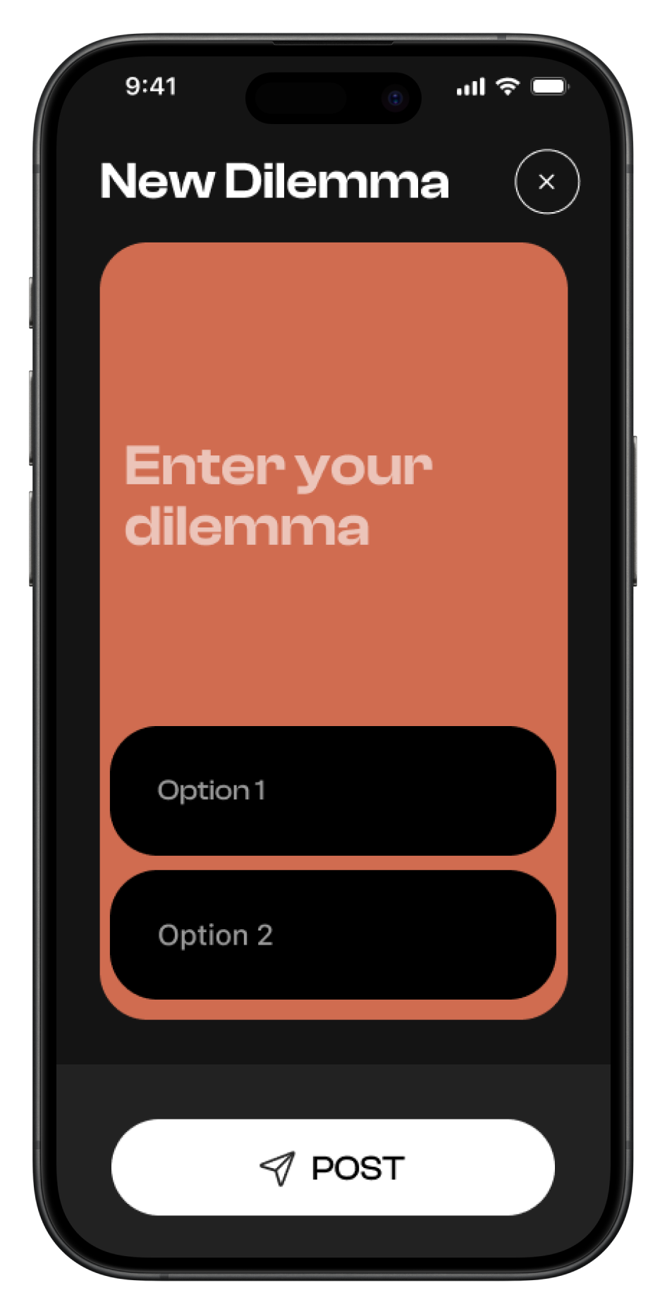 Create dilemma in Joe App